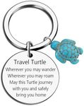 Meimimix Travel Turtle Keychain Wherever You May Wander Good Luck Charm Jewellery for Family Friends, Turtle