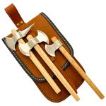 Raven Forge Cheese Axes (Set of 3) - High Carbon Steel Cheese Cutter Axe Set for Slicing Cheese. Unique Kitchen Accessories for Entertaining & Dinner Parties. Alternative Cheese Knives.