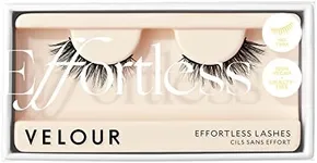 Velour Synthetic Effortless Eyelashes, No-Trim Strip False Lashes – Lightweight, Reusable, Natural, Luxurious Fake Lash Extensions - Long-Lasting - Wear up to 25 Times – 100% Vegan, Soft and Comfortable, All Eye Shapes