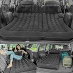 Oshotto Multifunctional Car Inflatable Bed Air Mattress SUV Car Travel Outdoor Campting mat with Two Air Pillows and Air Pump for SUV (Black)