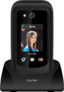 Beafon, SL720, Silver Line, Klapphandy, Tastentelefon, Seniorenhandy mit Notruftaste, XXL 2,8" (7,11cm) Farbdisplay, Hörgerätekompatibel, schwarz