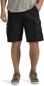 Lee Men's Big & Tall Dungarees Belted Wyoming Cargo Short, Black, 52