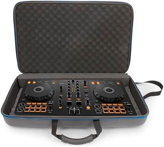 CASEMATIX Hard Case Compatible with Pioneer DJ Controller DDJ FLX4 Rekordbox 400 with Room for Cables, Adapters for DJ Controllers and Mixer Accessories, Includes Shoulder Strap, Mixer Not Included