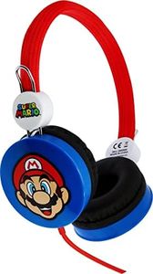 OTL Technologies Super Mario Stereo Headset para niños con límite de volumen (Max 85 DB) y diadema ajustable