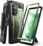SUPCASE Unicorn Beetle Pro Series Case for Samsung Galaxy S22 Ultra 5G (2022 Release), Full-Body Dual Layer Rugged Belt-Clip & Kickstand Case without Built-in Screen Protector (Guldan)