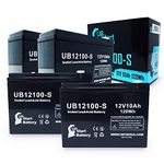 4X Pack - Replacement for Neuton Mowers CE5 Battery - UB12100-S Universal Sealed Lead Acid Battery (12V, 10Ah, 10000mAh, F2 Terminal, AGM, SLA)