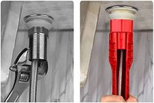 (8-in-1) faucet and sink installer, multi-purpose wrench plumbing tool for Toilet Bowl/Sink/Bathroom/Kitchen Plumbing Repair Installation and more (Red)