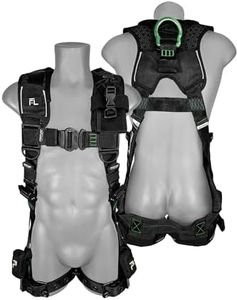 FRONTLINE FALL PROTECTION 250VTB Elite™ Vest Style Harness with Aluminum Hardware and Suspension Trauma Straps | Reflectivity trim around the harness | OSHA & ANSI Complaint (Size:M/L)