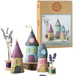 Corinne Lapierre Felt Lavender Houses Sewing Craft Kit,Multi-colour,12 - 17 cm