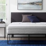 LUCID Upholstered Mid-Rise Headboard with Nailhead Trim Platform