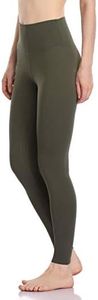 Colorfulkoala Women's Buttery Soft High Waisted Yoga Pants Full-Length Leggings, Olive Green, X-Large