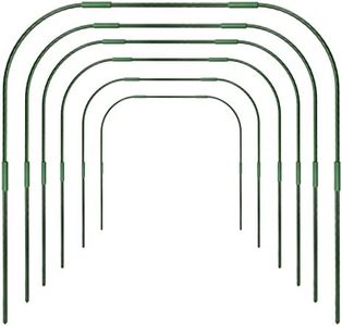 NZXVSE 6 aros de jardín para cubierta de filas, marco de invernadero de 34.6 x 36 pulgadas, túnel de cultivo de acero inoxidable con marco de aros de soporte recubierto de plástico, diámetro de 11 mm,