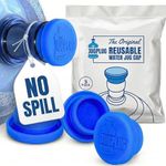 Jug Plug 5 Gallon Water Jug Cap – No Spill, Fits All Standard 3 & 5 Gal Jugs – Reusable Silicone Jug Lid & Caps Replacement, Leak-Proof Water Bottle Cap – 3 Pack