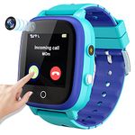 EURHOWING 4G Kids Smart Watch with GPS Tracker,Video/Vioce Phone Call,Boys Girls Smartwatch w Camera,Match Game,SOS Alarm Touch Screen Smartphone Wrist Watch,4-15 Yrs Children Birthday, Light Blue