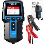 TOPDON Car Battery Tester BT200, 12V/24V Battery Tester 100-2000CCA, with Battery Cranking Charging Tests, for Cars Motorcycles Boats SUVs Trucks, for Both Professionals and DIYers