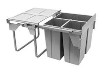 REJS RECYCLE BIN PULL OUT KITCHEN WASTE BIN W:600mm-1x34L+2x17L(JC609M-3) w/front mounting