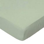 SheetWorld Fitted Crib Toddler Sheet - Flannel - Sage - 28 inches x 52 inches (71.1 cm x 132.1 cm) - Made in USA