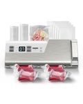 Mesliese Vacuum Sealer Machine, 95kPa 140W Double Seal Powerful Food Sealer, One Hand Operation Food Storage with Build-in Cutter & Roll Storage, ETL Tested, Includes 2 Bag Rolls, 5pcs Pre-cut Bags