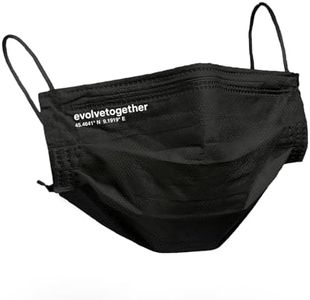 evolvetogether Milan Everyday Adjustable Face Masks For Adult Women & Men | Comfortable, Disposable, Lightweight & Breathable | 4-Ply Minimal Design | Latex-Free, SGS & Nelson tested (Black, 30 Count)