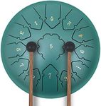 Steel Tongue Drum, KUDOUT 12 Inch 13 Notes C Key Handpan Drum Percussion Instrument Kit with Carry Bag, 2 Drum Mallets, 4 Finger Sleeves for Kids Adults Yoga Mind Healing Meditation