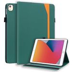Longga Business Case for iPad 10.2"(2021/2020/2019)/iPad Pro 10.5" 2017/iPad Air 3 10.5" 2019,PU Leather Folio Stand Cover with Pen Holder Shockproof for iPad 10.2"/ Pro 10.5"/ Air 3 Case – Green
