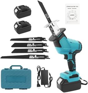 3200W Bushless Cordless Wood Metal Reciprocating Saw 2x Battery 4 Blade Kit