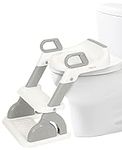 Babycurls Potty Ladder Toilet Training Seat with Steps and Handles - Non-Slip Space-Efficient Unisex Design for Toddlers & Children - Foldable, Easy Assembly Splash Guard Included