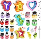 Vegetable Fruit Cutters Shapes Set 20pcs, Mini Cookie Cutters, Fruit Shape Cutters for Kids and School Lunch