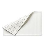 Rubbermaid Commercial Products Bath Tub and Shower Mat, Safti-Grip Non-Slip Bathroom Mat for Shower/Bathtub with Suction Cups, Machine Washable, 14-Inch X 24-Inch, Medium, White