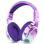 JYPS Kids Headphones Wireless,Metallic Childrens Bluetooth Headphones with Mic,Wireless & Wired Kids Headphones Over Ear for Teenage Girls,Toddler Headphone for iPad/Fire Tablet/School