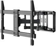 TV Wall Mount for 37-82 Inch Flat & Curved TVs, Swivel Tilt Extend Full Motion TV Wall Bracket, TV Mount with Heavy Duty Strong Solid Dual Arms up to 60KG, Max VESA 600x400mm, Fits 8"/16" Studs