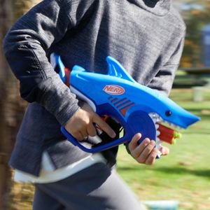 Nerf Junior Sharkfire Blaster Toy – Lightweight Foam Dart Gun for Kids