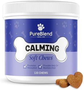 PureBlend Animal Care Dog Calming Treats – Anxiety Relief for Dogs, Calming Treats with Melatonin, Hemp, and Chamomile for Stress-Free and Relaxed Behaviour - 120 Soft Chews