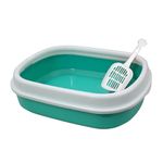 Emily Pets Cat Litter Tray Box with Free Scooper for Cat, Kitten & Bunnies (Color May Vary)