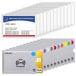 12 Pack 12mil New Medicare Card Protector Sleeves and 12 Pack RFID Blocking Card Sleeves for Insurance, Social, Security, Metro, License, Credit Cards