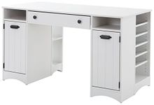 South Shore Furniture Artwork Craft Table with Storage, Pure White