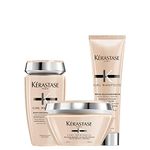 Kérastase Curl Manifesto, Routine to Hydrate and Strengthen Curly and Coily Hair, Contains Hydrating Shampoo, Nourishing Mask & Anti-Frizz Leave-In Treatment with Heat Protection, Trio Set