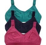 FUNAHME Women's Cotton Full Coverage Non-Padded Wirefree T-Shirt Bra Combo