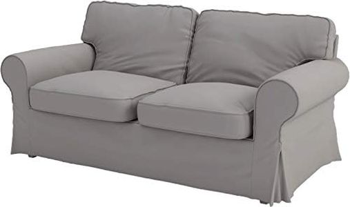 Cotton Ektorp Loveseat Cover Replacement is Made Compatible for IKEA Ektorp Loveseat Sofa Slipcover (Light Gray Loveseat)
