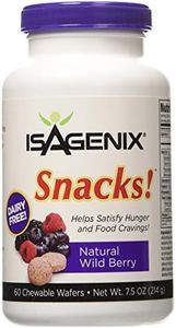 Isagenix Snacks! 60 Natural Wild Berry Chewable Wafers 7.5 oz (214 g)