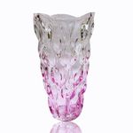 Eastern Rock Unbreakable Flower Glass Vase 3.5lb 9.5inch Sparkle vase Bohemian Style, for Centerpieces,Kitchen,Office, Living Room,Wedding,Gifts, Perfect Home Decor Glass Vase (Gradient Pink)