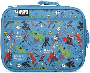 Simple Modern Marvel Avengers Kids Lunch Box for School | Reusable Insulated Lunch Bag for Toddler, Girl, and Boy | Meal Container with Exterior & Interior Pocket | Hadley Collection | Avengers Heroes