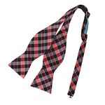 Epoint Pink Yellow Woven Silk Bow Ties For Wedding Shirt Accessories Self Bow Tie Pocket-Square Cuff-Links Set Orange Red, Dark Red,burgundy,black-ebac0051, One_Size