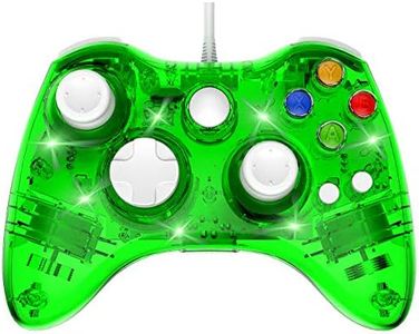 Wired 360 Controller Dual Vibrator Wired Gamepad Gaming Joypad, Green - PAWHITS