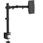 VIVO Universal Tablet Desk Mount, Single Arm Adapter for 2-in-1 Laptops, Holds up to 15.6 inch Portable Monitors Without VESA Holes, Fully Adjustable Stand, Black, STAND-V001UVM