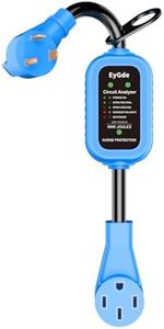 EyGde 30 Amp to 50 Amp RV Adapter with Surge Protector 5000J, NEMA TT-30P to 14-50R Plug Converter, Electrical Circuit Analyzer Power Guard for Camper