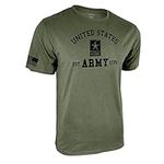 Icon Sports Men's Standard United States Army Short Sleeve T-Shirt, Green, Medium