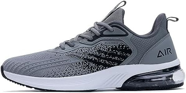 IIV Mens Air Running Shoes Casual Tennis Walking Athletic Gym Lightweight Fashion Sneakers GrayBlack 9