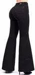 LT.ROSE 1491 Flare Wide Leg Mid Rise Jeans for Women Pantalones Colombianos Levanta Cola Black 11