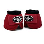 Professional's Choice Ballistic Overreach Bell Boots for Horses | Superb Protection, Durability & Comfort | Quick Wrap Hook & Loop | Sold in Pairs | Medium Crimson Red